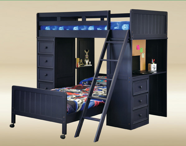 loft bed with desk