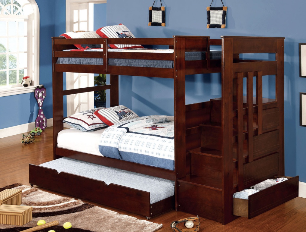 bunk beds with stairs